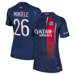 Günstige Fußballtrikots Paris Saint-Germain 2023-24 Mukiele 26 Frauens Heimtrikot Kurzarm